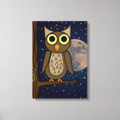 uil canvas afdruk (Voorkant)
