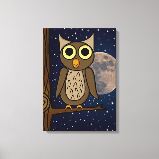 uil canvas afdruk (Voorkant)