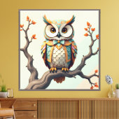 Uil Canvas Afdruk (Insitu (Woonkamer))