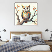 Uil Canvas Afdruk (Insitu (Slaapkamer))