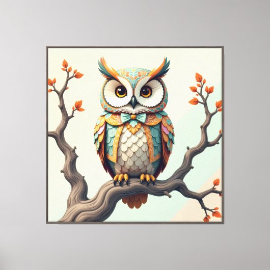 Uil Canvas Afdruk (Voorkant)