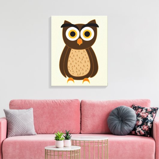 uil canvas afdruk (Insitu (Woonkamer))