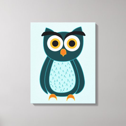 uil canvas afdruk (Voorkant)