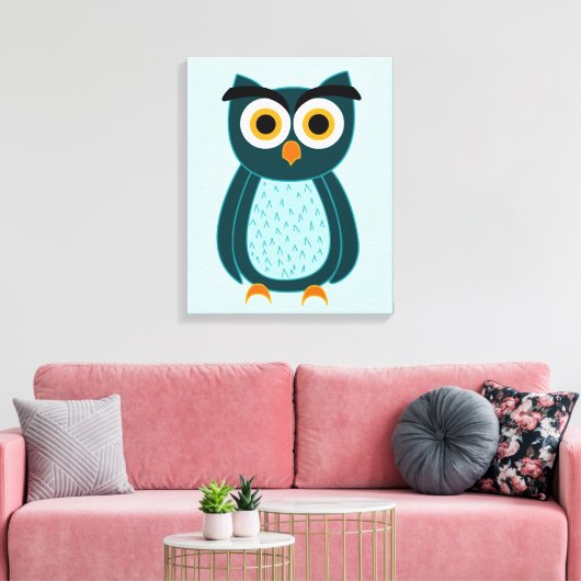 uil canvas afdruk (Insitu (Woonkamer))