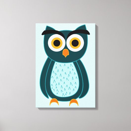uil canvas afdruk (Voorkant)