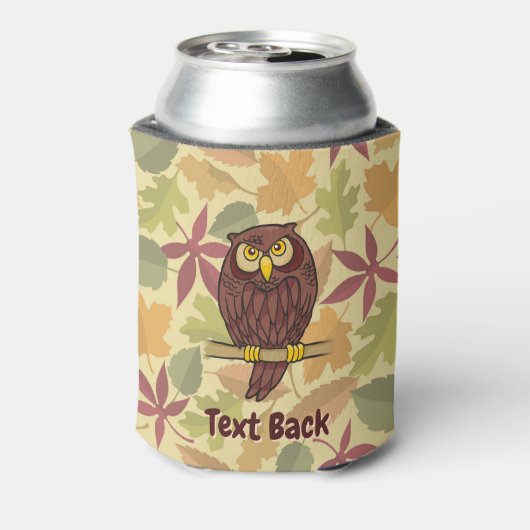 Uil Cartoon Bottle Cooler (Blikje Achterkant)