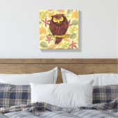 Uil Cartoon Canvas Afdruk (Insitu (Slaapkamer))
