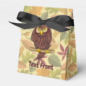 Uil Cartoon Favor Box Bedankdoosjes (Voorkant Zijde)