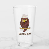 Uil Cartoon Glas (Achterkant)