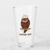 Uil Cartoon Glas (Voorkant)
