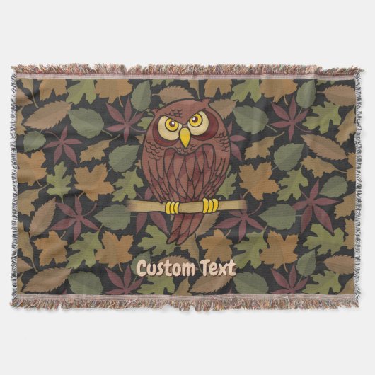 Uil Cartoon gooi deken (Voorkant)