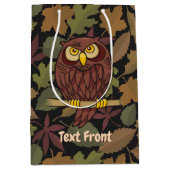 Uil Cartoon Medium Gift Bag Cadeauzakje (Voorkant)