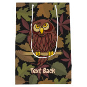 Uil Cartoon Medium Gift Bag Cadeauzakje (Achterkant)