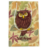 Uil Cartoon Medium Gift Bag Cadeauzakje (Voorkant)