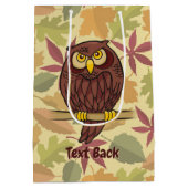 Uil Cartoon Medium Gift Bag Cadeauzakje (Achterkant)
