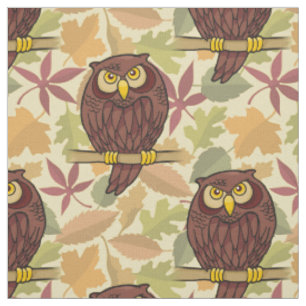 Uil Cartoon Pattern Stof
