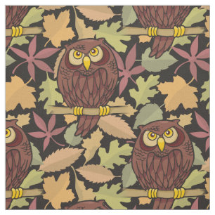 Uil Cartoon Pattern Stof