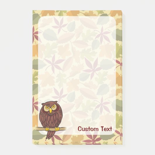 Uil Cartoon Post-it® Notes (Voorkant)