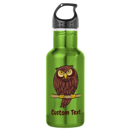 Uil Cartoon RVS Waterfles (Voorkant)
