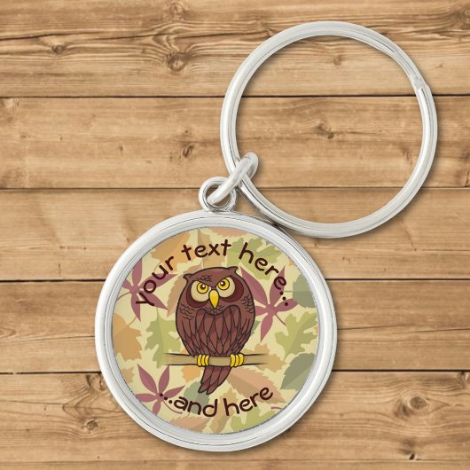 Uil Cartoon Sleutelhanger