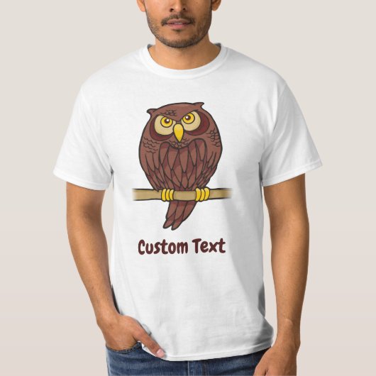 Uil Cartoon T-shirt (Voorkant)