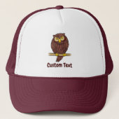 Uil Cartoon Trucker Hoed Pet (Voorkant)