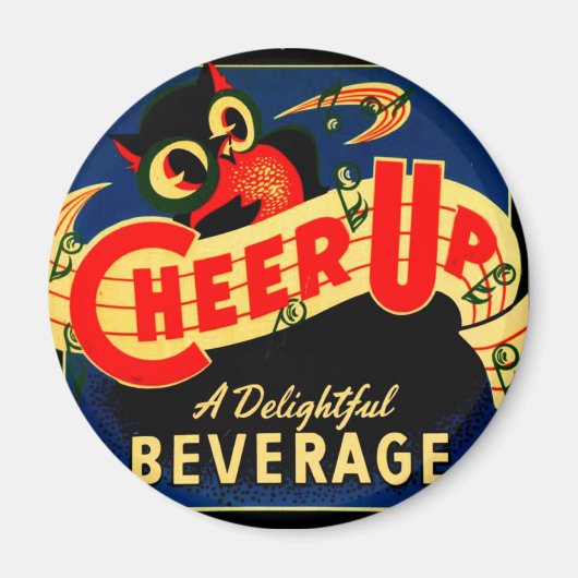  Uil Cheer Up Soda Pop Sign Ad Graphics Magneet (Voorkant)