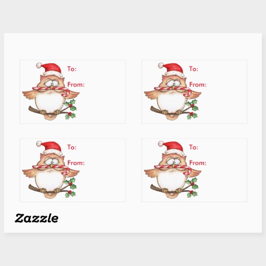 Uil Christmas - Cadeau Label (Vel)