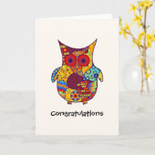 Uil collage kaart (Gele Bloem)