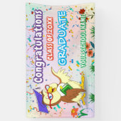 Uil Confetti Fun Kleurrijke Happy Graduation Party Spandoek (Verticaal)