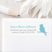 Uil contour silhouet retour antwoord adres label (Insitu)