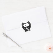 Uil Cool Design! Ronde Sticker (Envelop)