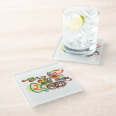 Uil cool love it glazen onderzetter (Schuin)