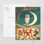 Uil Crescent Moon Witch Demon Creature Briefkaart (Voorkant / Achterkant)