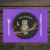  Uil Crystal Ketting Moon Stars Zwart Papieren Kommen