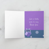 Uil ~ Dank je wel Bedankkaart (Binnen)