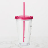 Uil Dansend Roze Tutu Ballerina Acryl Drinkbeker (Rechts)