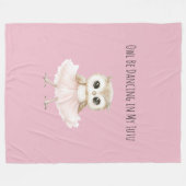 Uil Dansend Roze Tutu Ballerina Fleece Deken (Voorkant (Horizontaal))