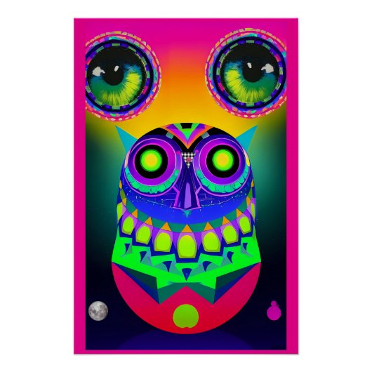 Uil de tijd kijken perfect poster (Voorkant)