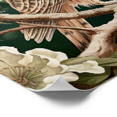 Uil decoratief schilderij poster (Hoek)