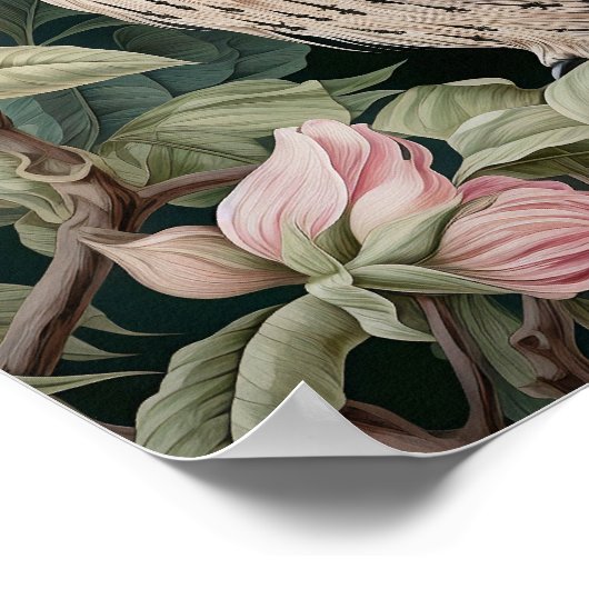 Uil decoratief schilderij poster (Hoek)