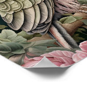 Uil decoratief schilderij poster (Hoek)