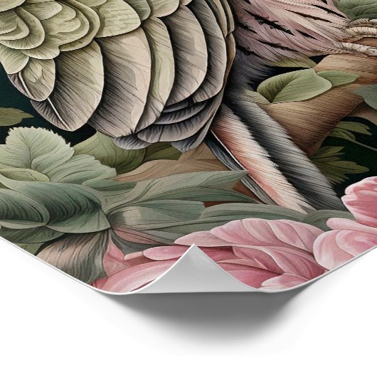 Uil decoratief schilderij poster (Hoek)