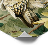 Uil decoratief schilderij poster (Hoek)