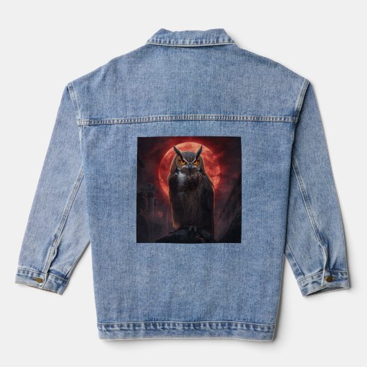 uil denim jacket (Achterkant)