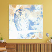 Uil [design] 30" x 30" canvas afdruk (Insitu (Woonkamer))