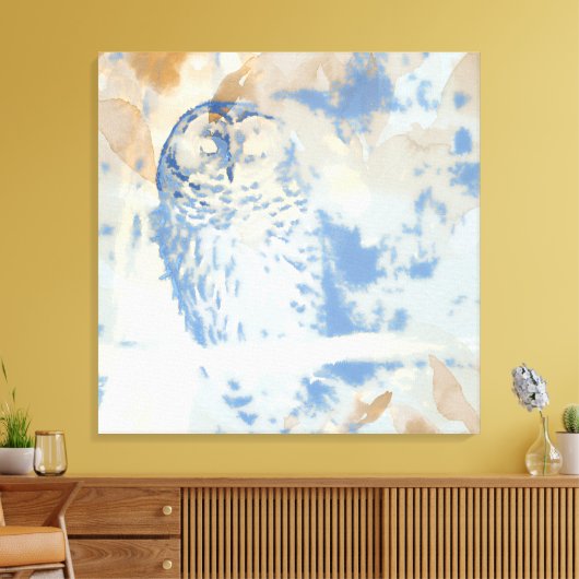 Uil [design] 30" x 30" canvas afdruk (Insitu (Woonkamer))