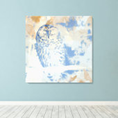 Uil [design] 30" x 30" canvas afdruk (Insitu (Houten vloer))