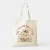 Uil die je nodig hebt is liefde Schattigee moeder  Tote Bag (Achterkant)