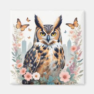 Uil  Dier Natuur Milieu Decor Stad Magneet